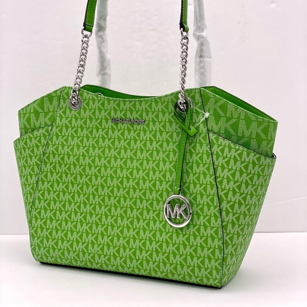 Michael Kors Jet Set Large Signature Logo Shoulder Bag - Picture 4 of 14